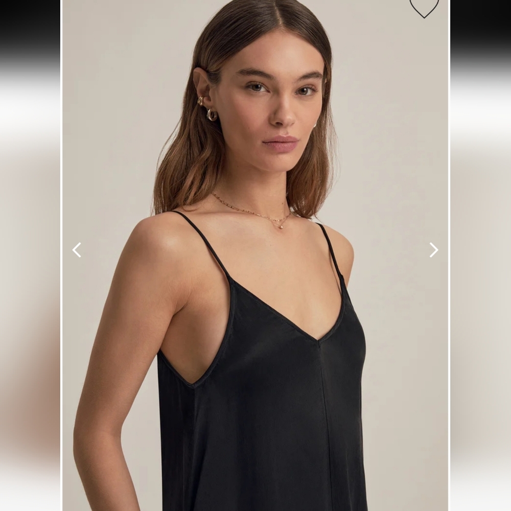 Favorite Daughter Classic Black Maxi Slip Dress Size Medium - Picture 2 of 14